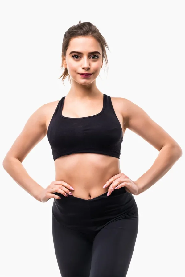 Women's Essential Black Sports Bra & Leggings Set